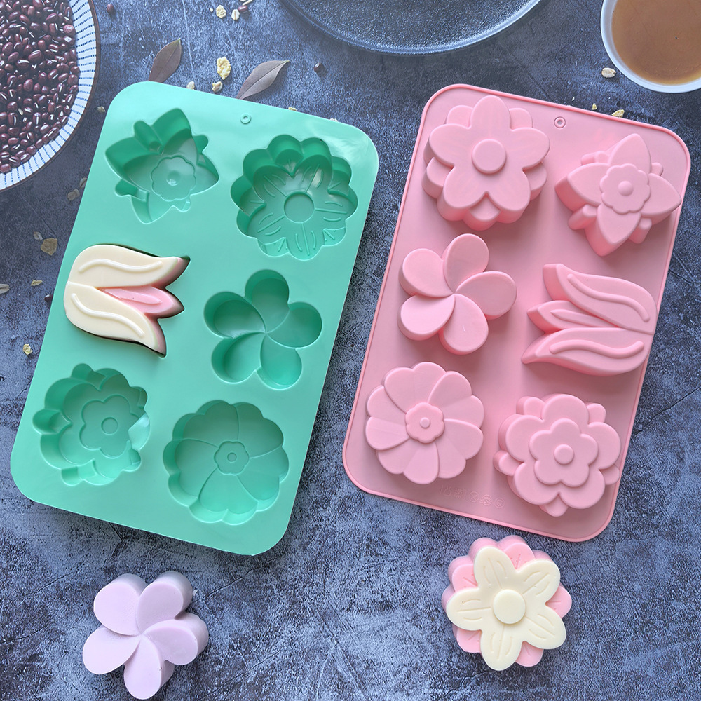 Soap Making Items - kinds Flower Silicone Molds Different Flower-shaped