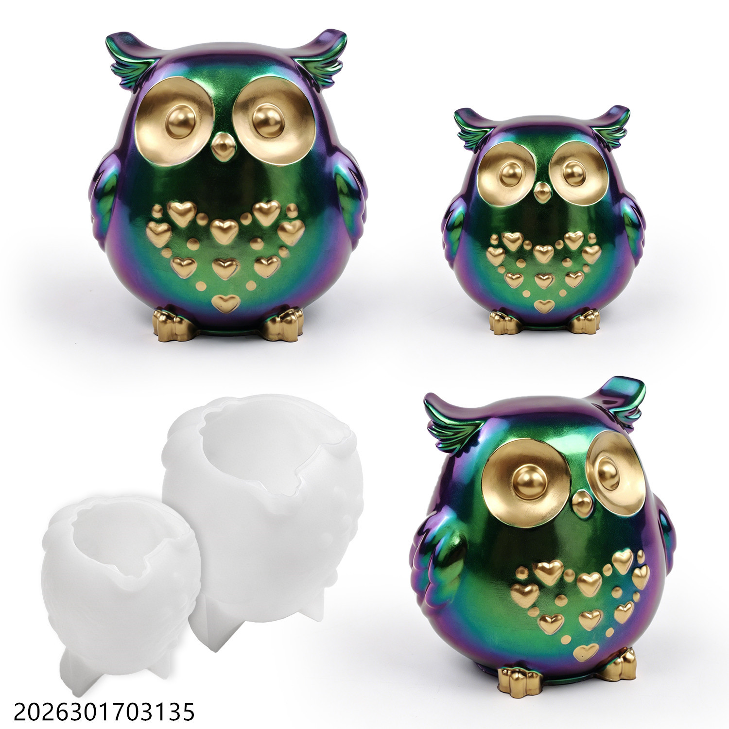 Soap Making Items - Owl Silicone Mold 3D Bird Shape