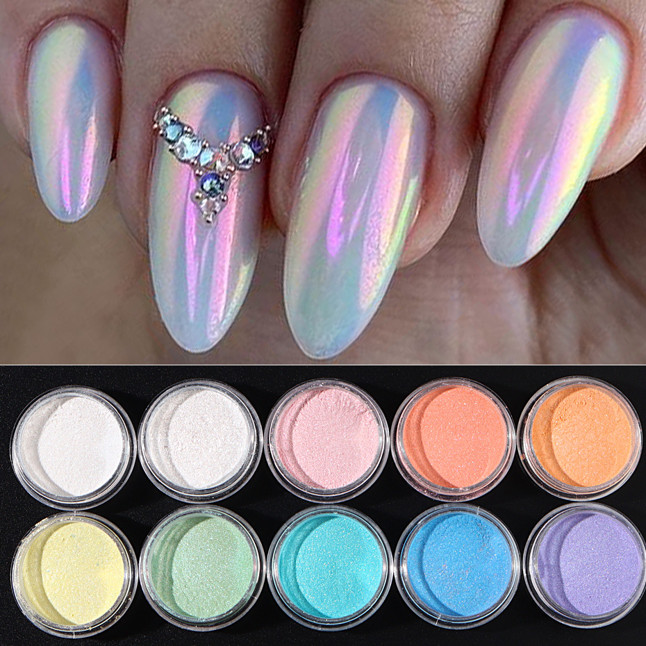 10pcs Set Nail Mermaid Dipping - огляд і ціна Mica Powder Colorant