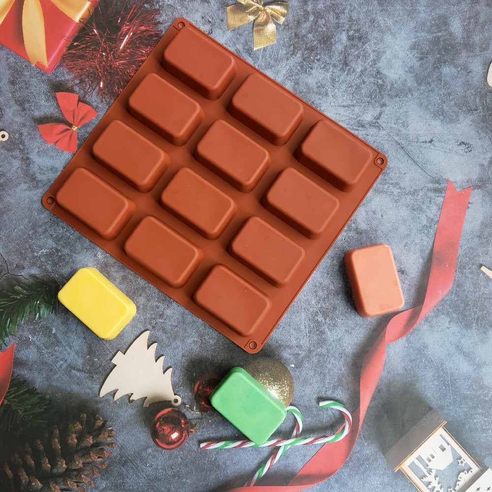 12 Cavity Square Silicone Soap - огляд і ціна Soap Making Items
