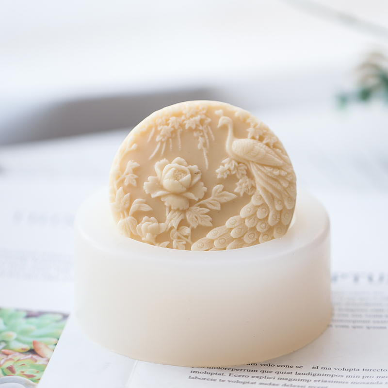 Peacock Flower Pattern Silicon - огляд і ціна Soap Making Items