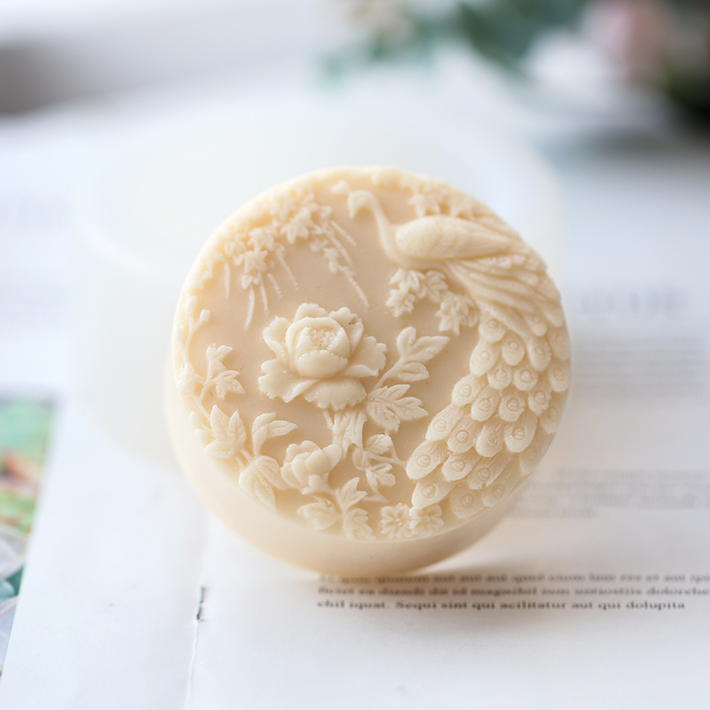 Peacock Flower Pattern Silicon - огляд і ціна Soap Making Items