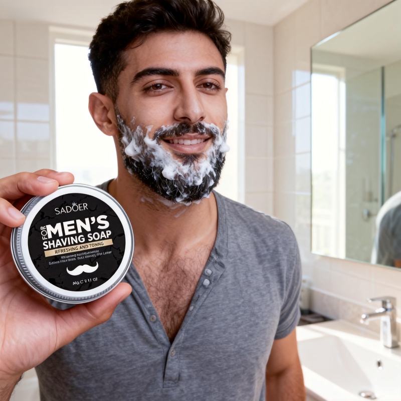 60g Men's Shaving Soap Contain - огляд і ціна Soap Making Olive Oil