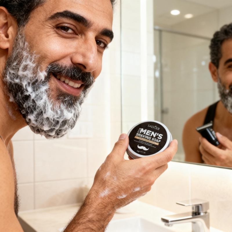 60g Men's Shaving Soap Contain - огляд і ціна Soap Making Olive Oil